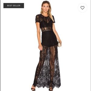 See through Black Dress Gown